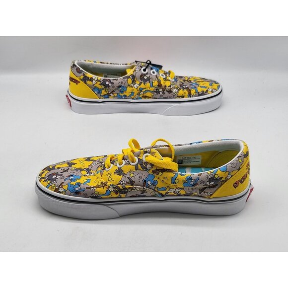 Vans Era Shoes Mens Size 4.5 Womens 6 Yellow Simpsons Itchy Scratchy Krusty Show - Picture 3 of 13